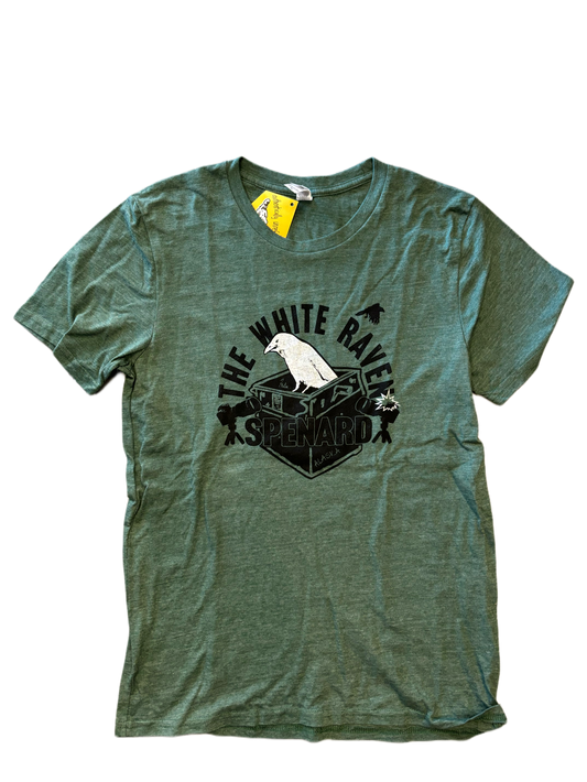 "White Raven" T-Shirt ("Dumpster" Green)