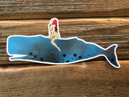 Sperm Whale Rider Sticker