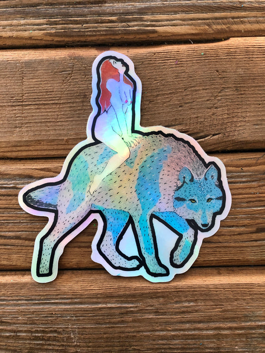 Wolf Rider Sticker