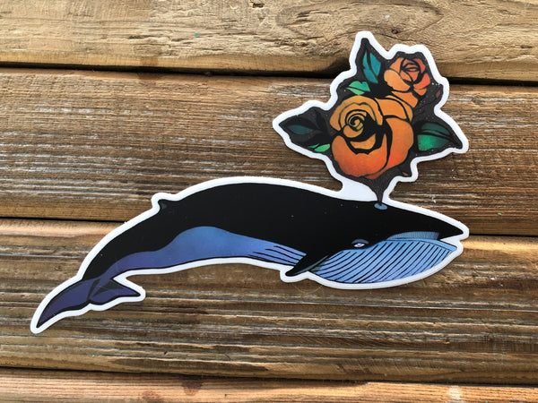 Blue Whale rose spout stickers
